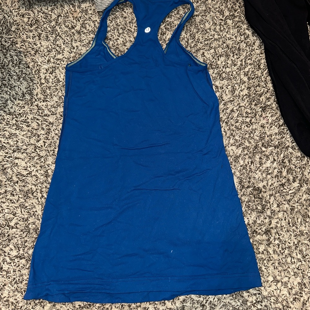 Blue Racerback Tank Top